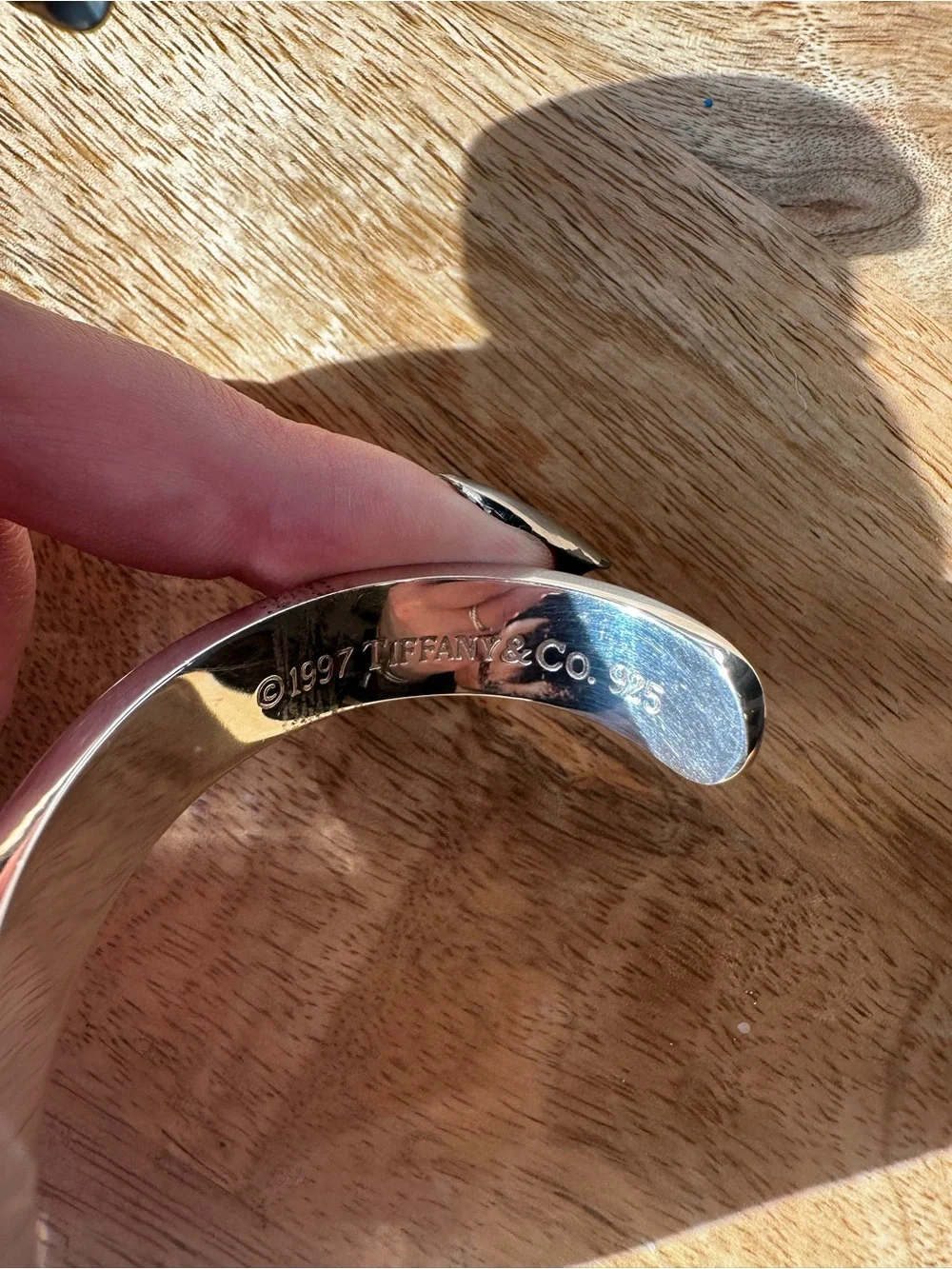 Tiffany & Co. 1837 Vintage Sterling Silver Wide Open Cuff Bracelet